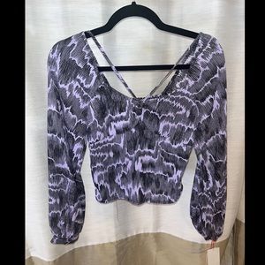 Nordstrom Purple Pattern Top